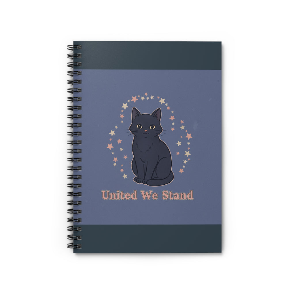 Black Cat Spiral Notebook – United We Stand