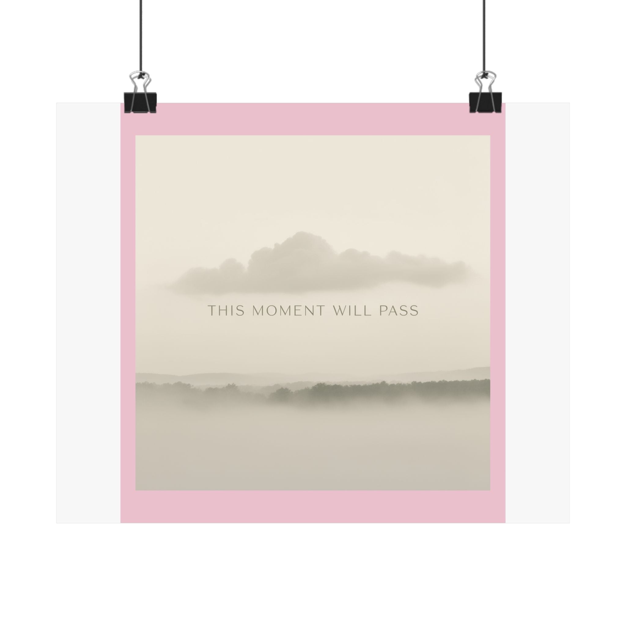 "THIS MOMENT WILL PASS" Black Cat Poster | College Girl Gift | Fashion | KayKay Classics