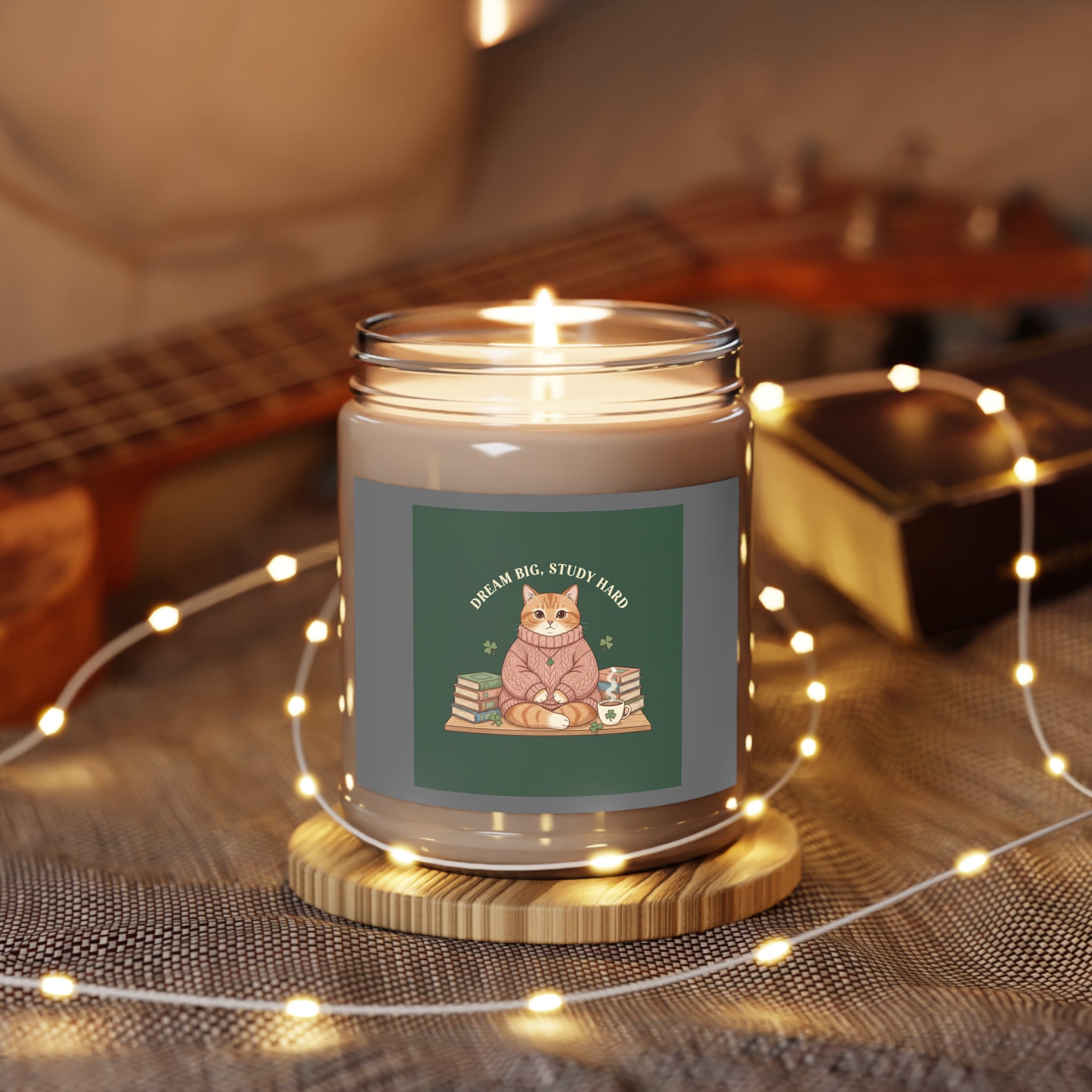 Dream Big Study Hard Cozy bear Scented Candle
