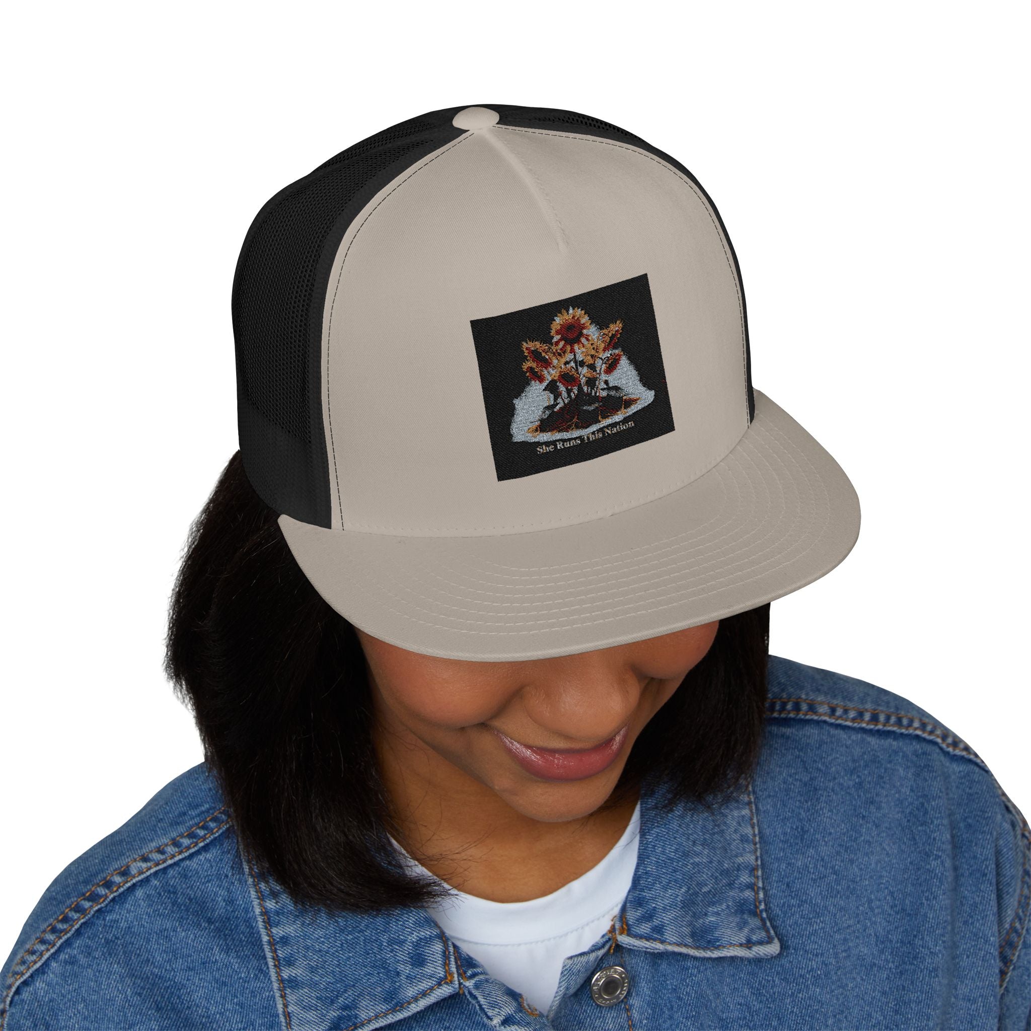 Sunflowers Trucker Cap – She Runs This Nation