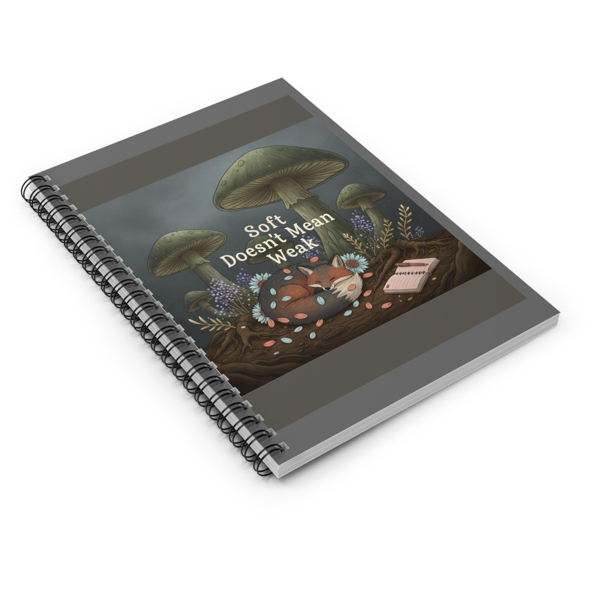 Fox Spiral Notebook – Soft Doesnt Mean Weak
