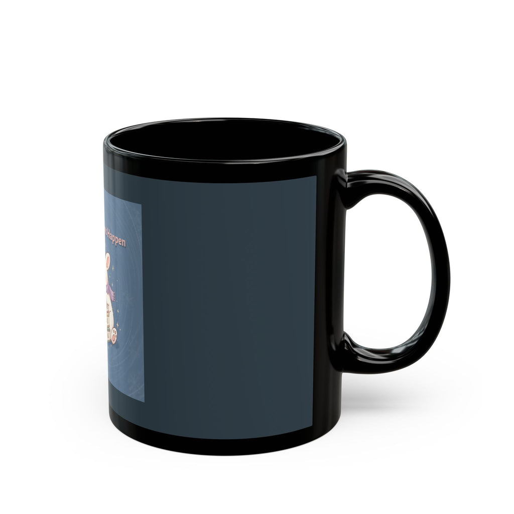 Rabbit Black Mug 11oz – Making My Dreams Happen