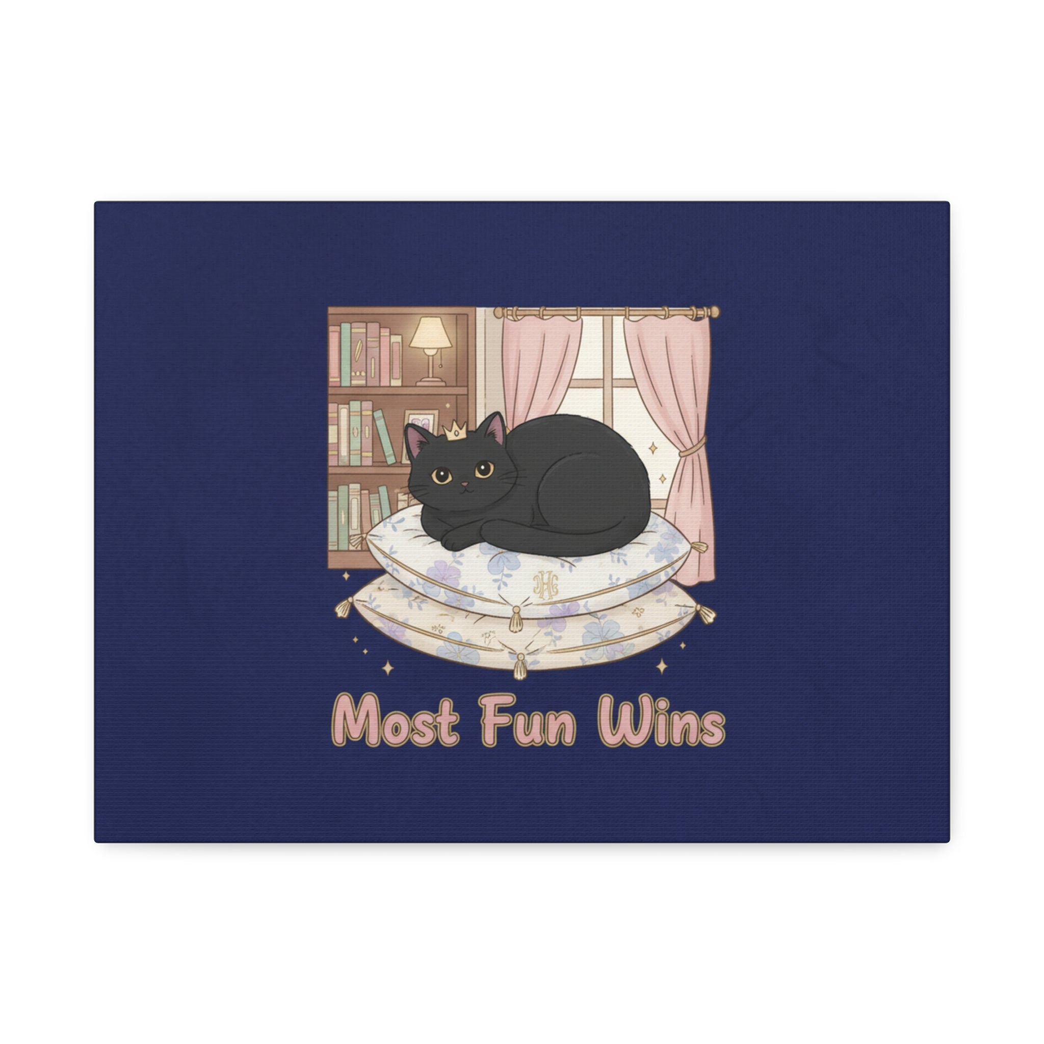 Black Cat Canvas Print – Most Fun Wins