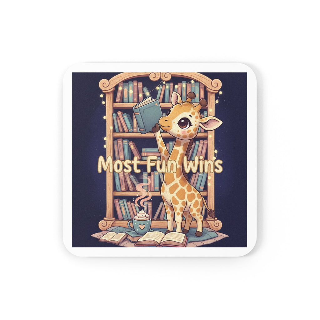 Giraffe Cork Coaster – Most Fun Wins