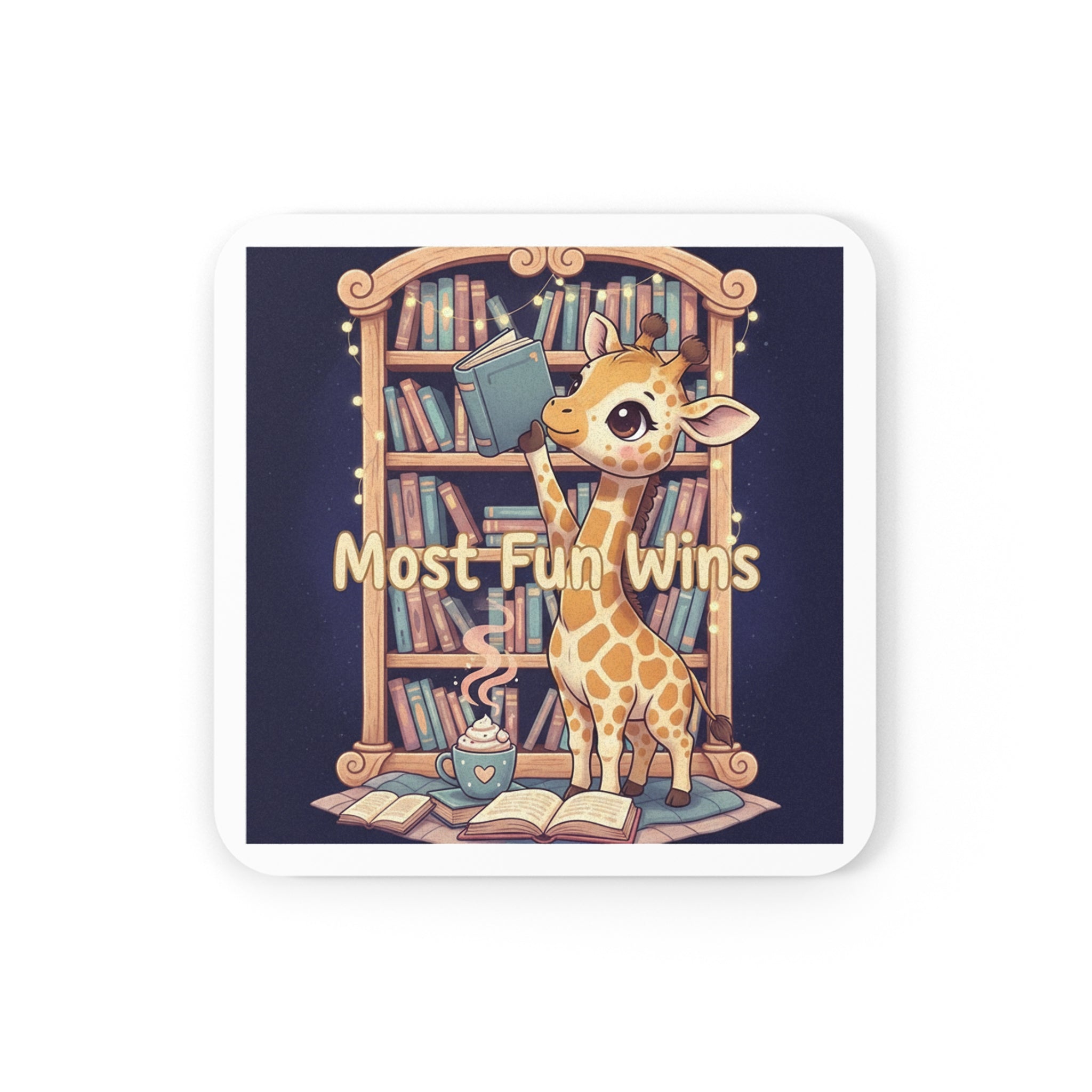 Giraffe Cork Coaster – Most Fun Wins