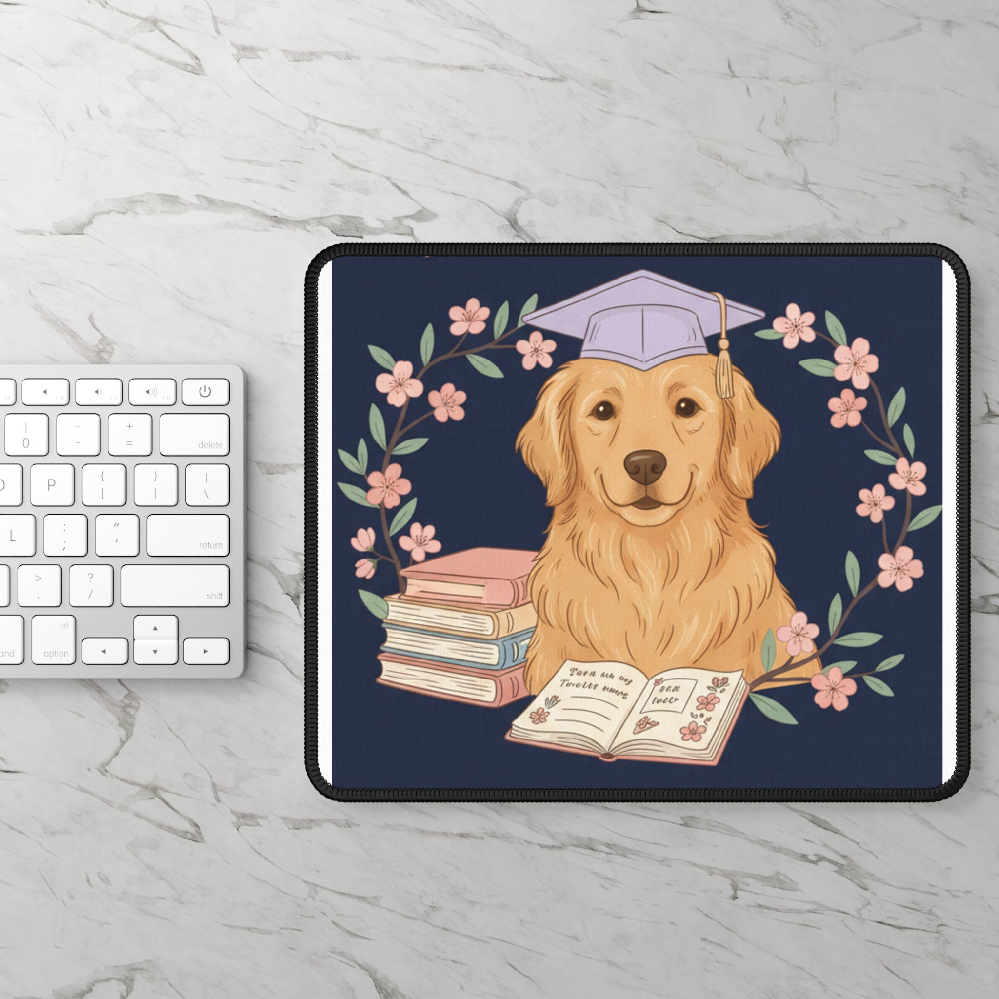 Golden Retriever Mouse Pad – Bloom With Grace