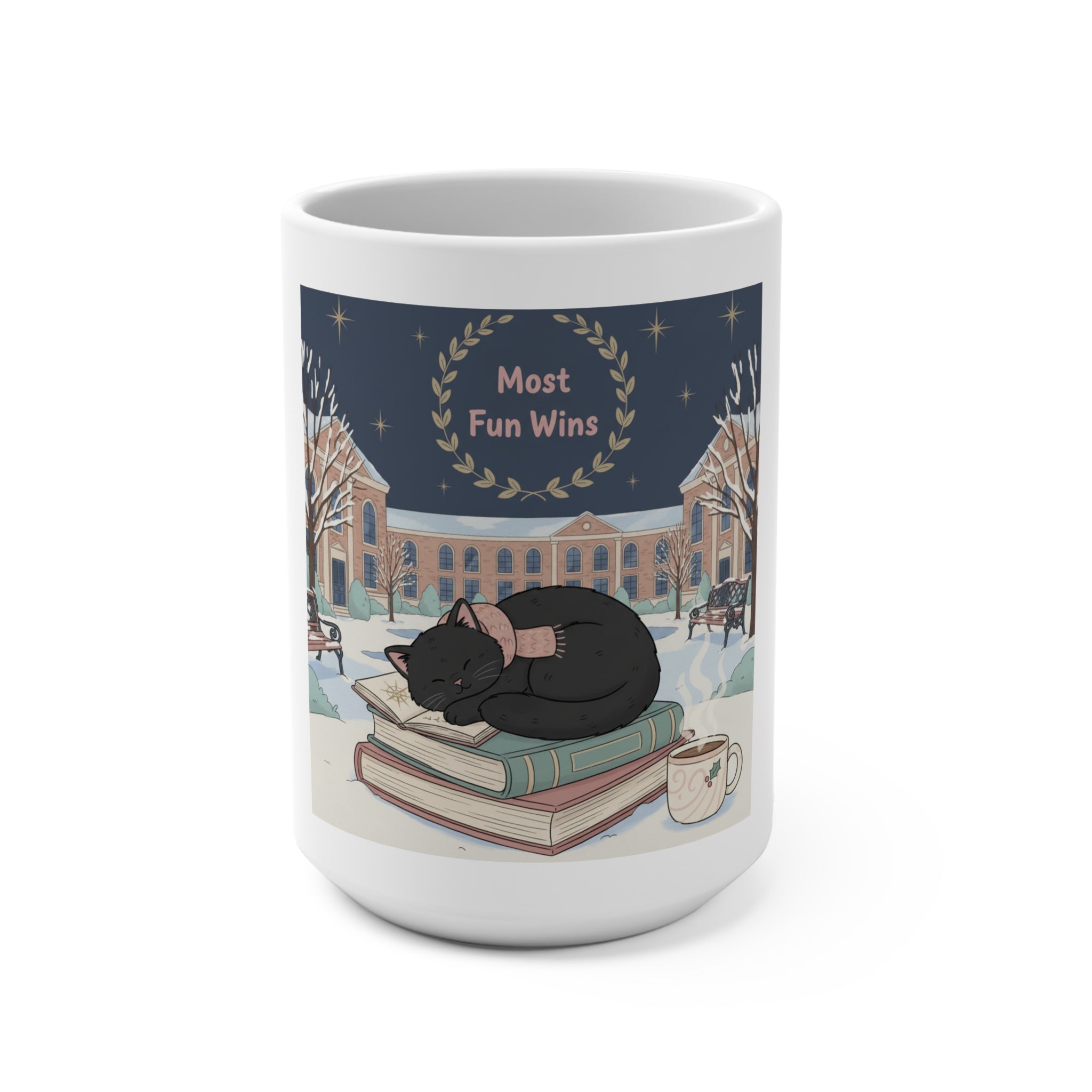 Black Cat Mug 15oz – Most Fun Wins