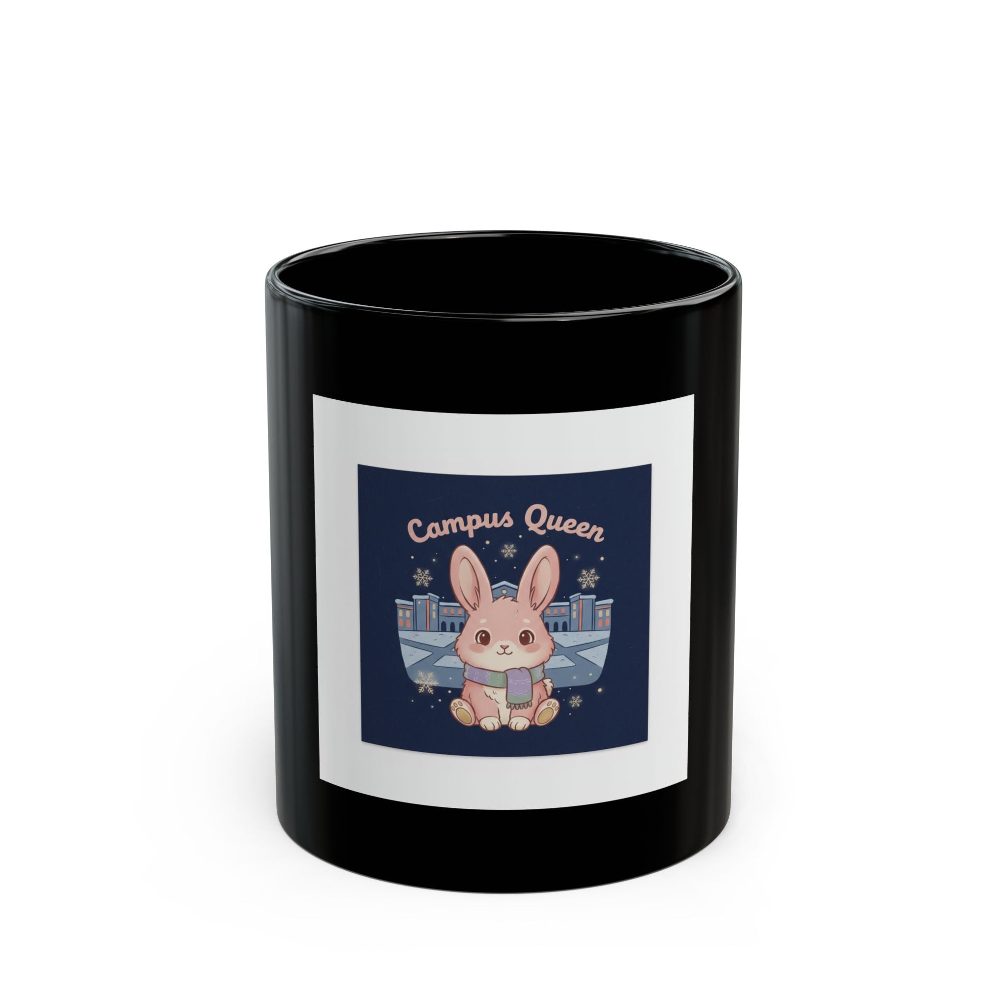 Bunny Black Mug 11oz – Campus Queen