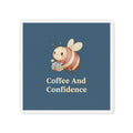 Bee Die-Cut Magnet – Coffee and Confidence