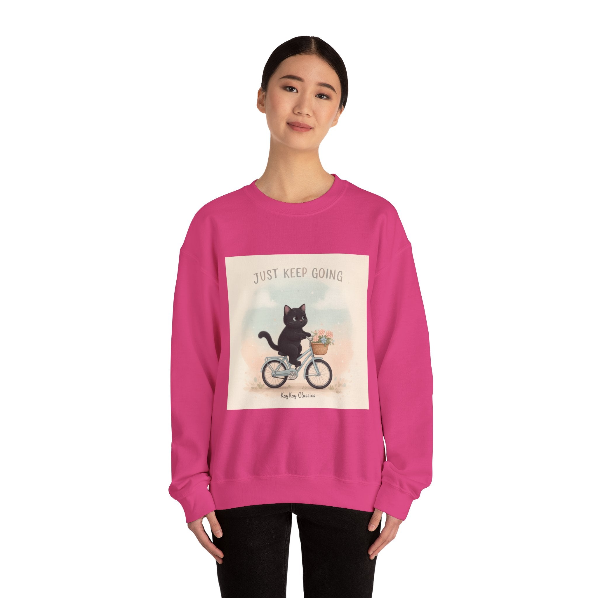 "Design" Black Cat Crewneck | College Girl Gift | Fashion | KayKay Classics