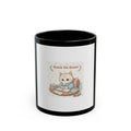 Goals On Goals Cat Black Mug 11oz
