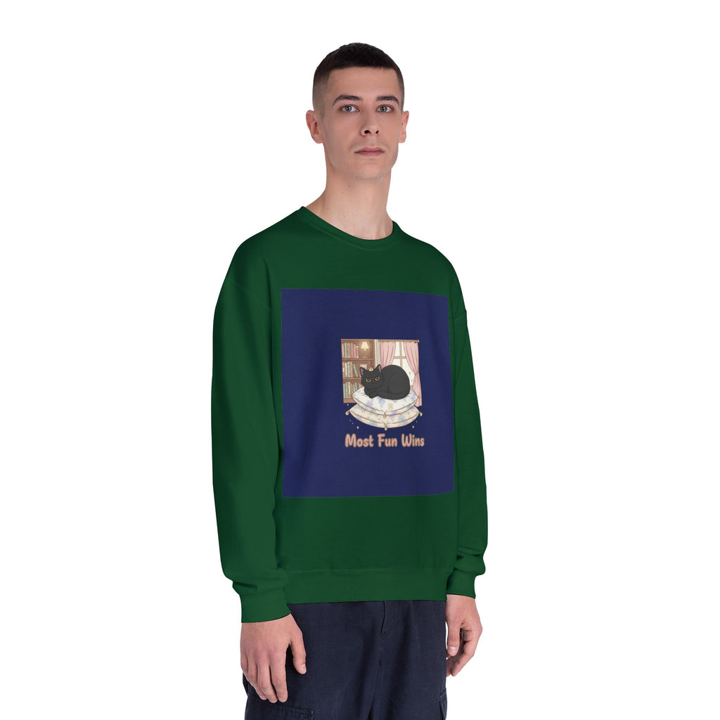 Black Cat Crewneck Sweatshirt – Most Fun Wins