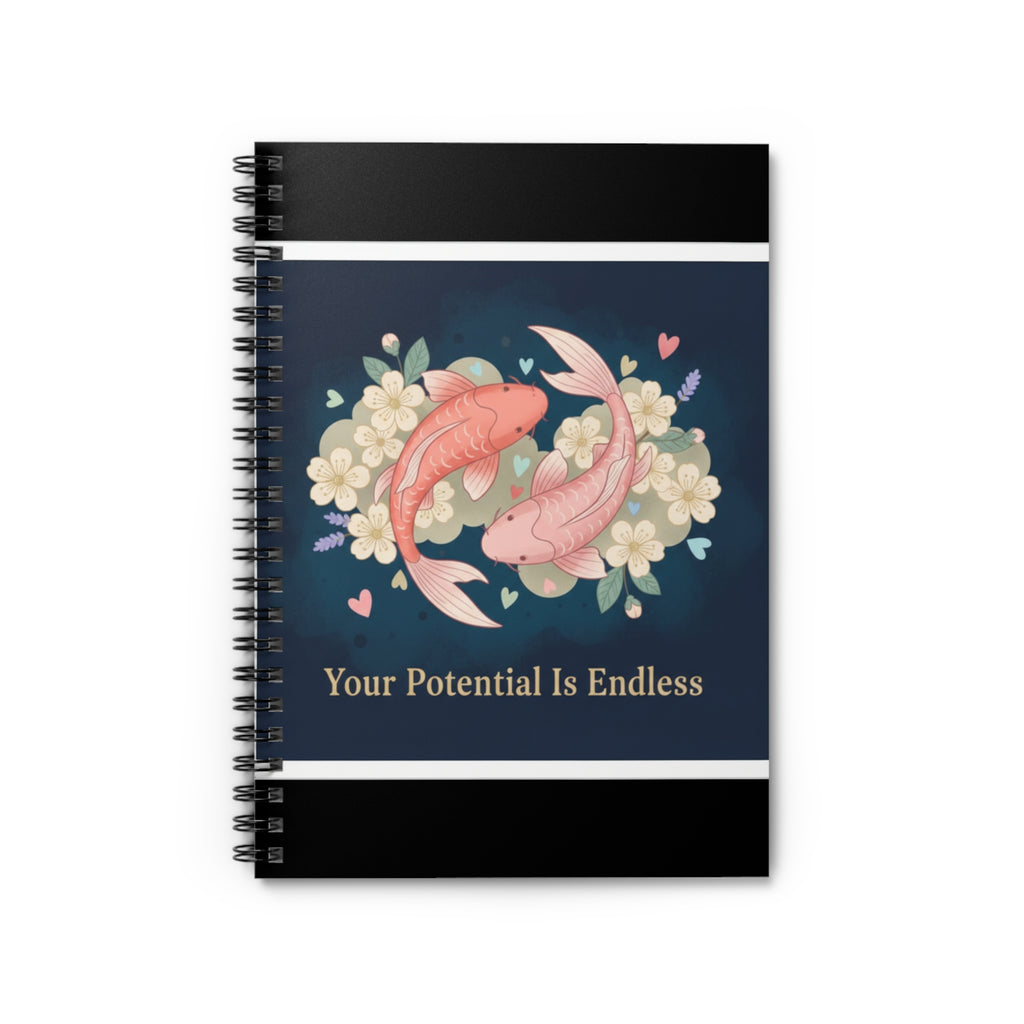 Koi Spiral Notebook – Your Potential is Endless