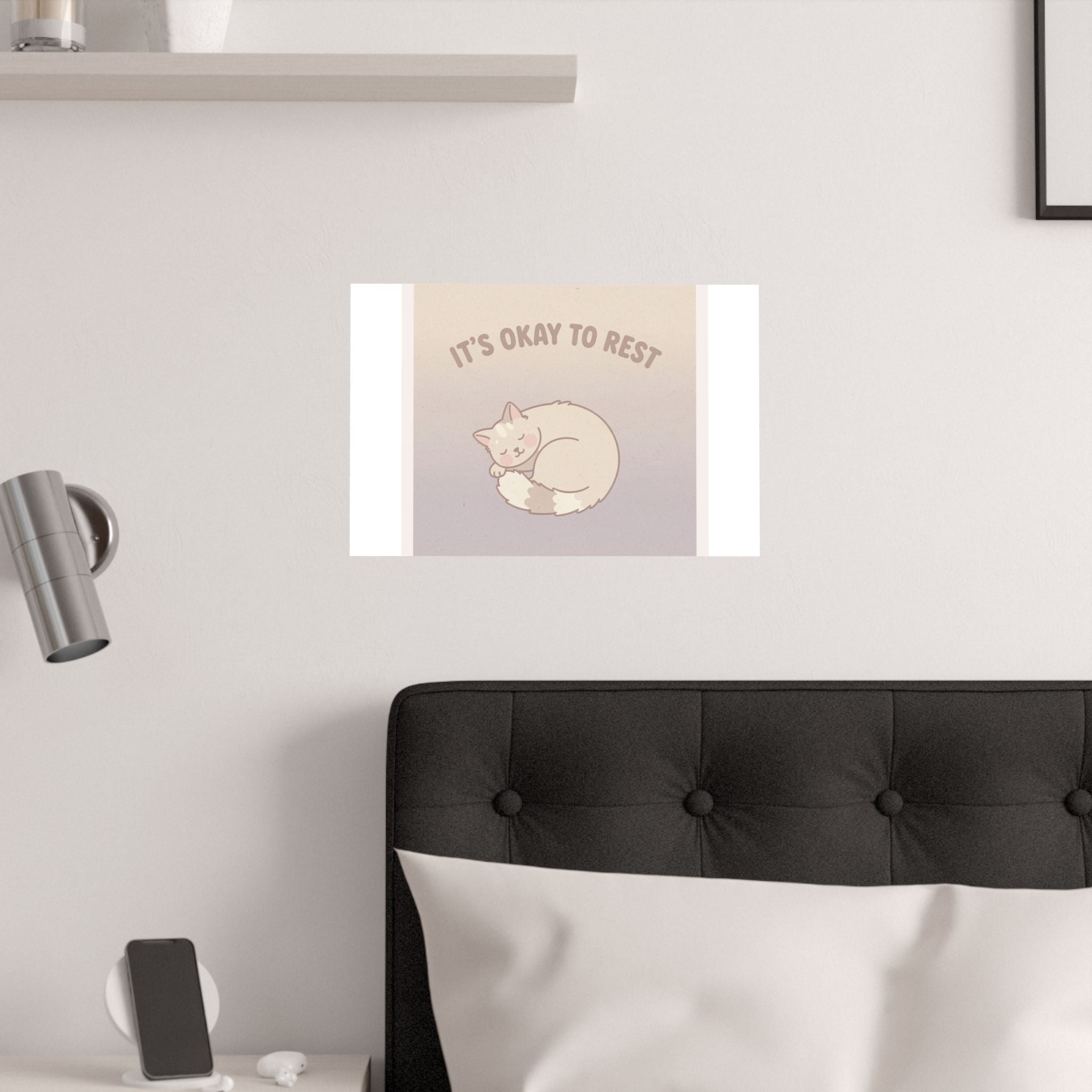 "NEEDS_OCR_SCAN" Black Cat Poster | College Girl Gift | Fashion | KayKay Classics