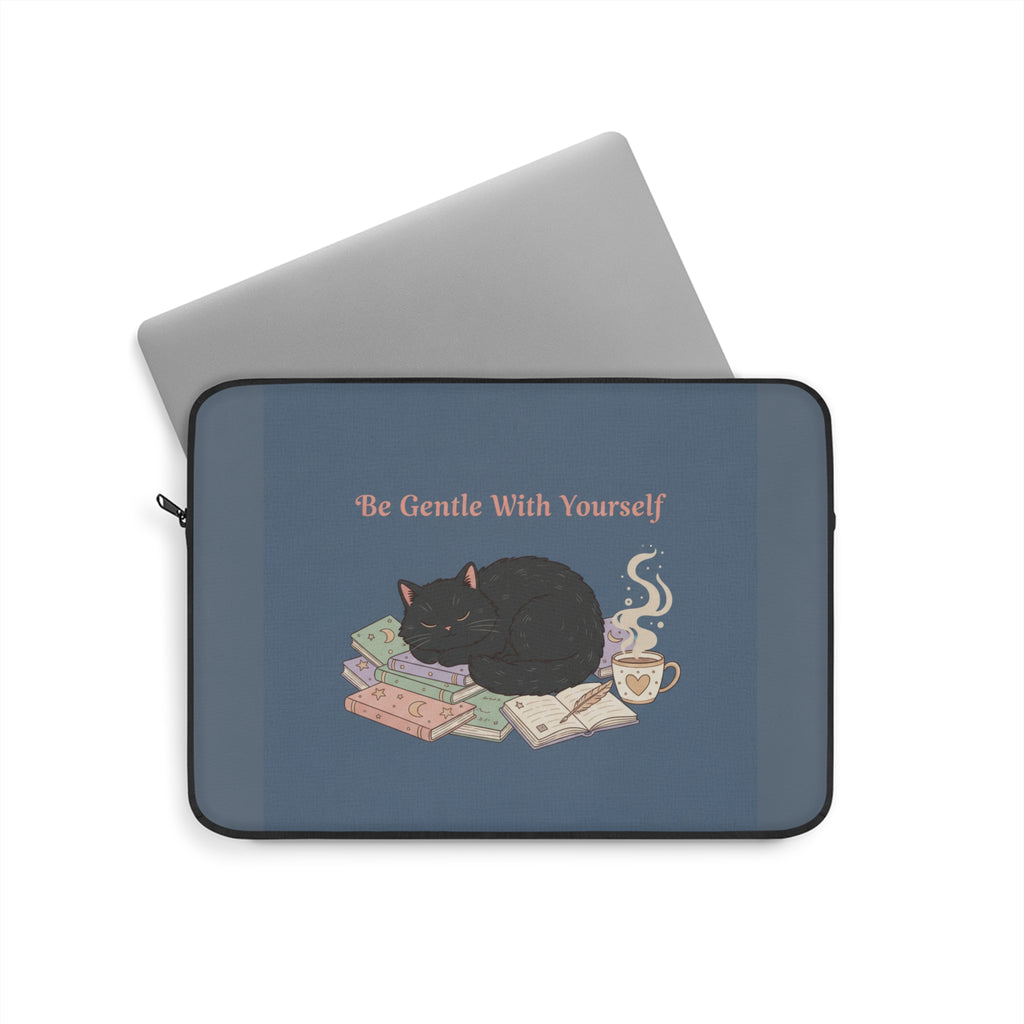Black Cat Laptop Sleeve – Be Gentle With Yourself