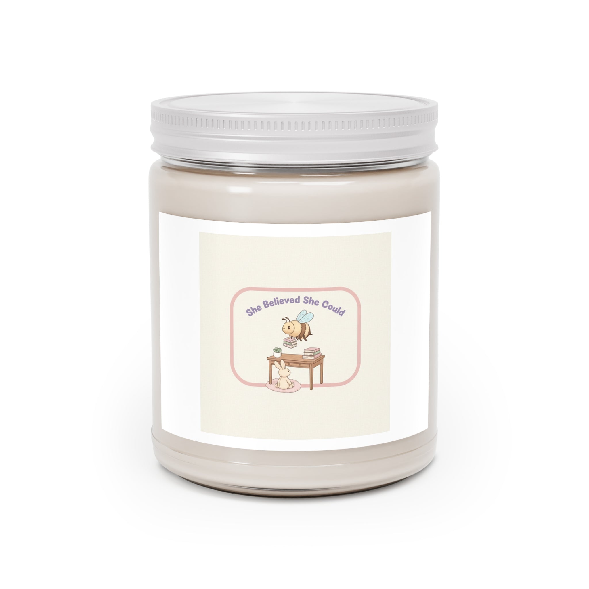 She Believed She Could Bee and bunny Scented Candle