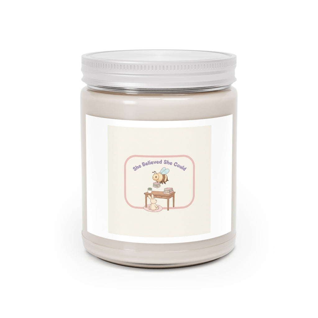 She Believed She Could Bee and bunny Scented Candle