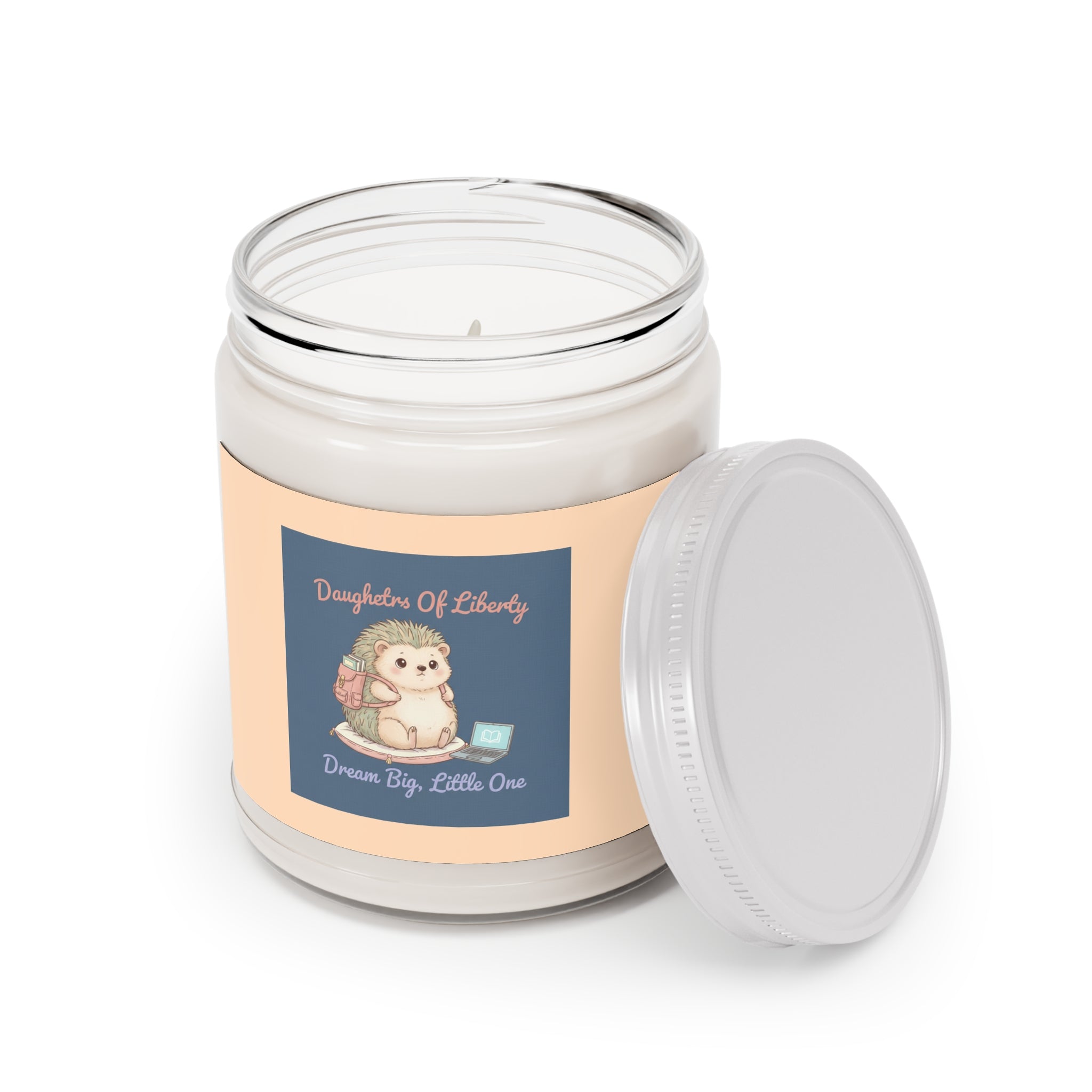 Hedgehog With Tiny Backpack Scented Candle – Daughters of Liberty Dream Big Little on