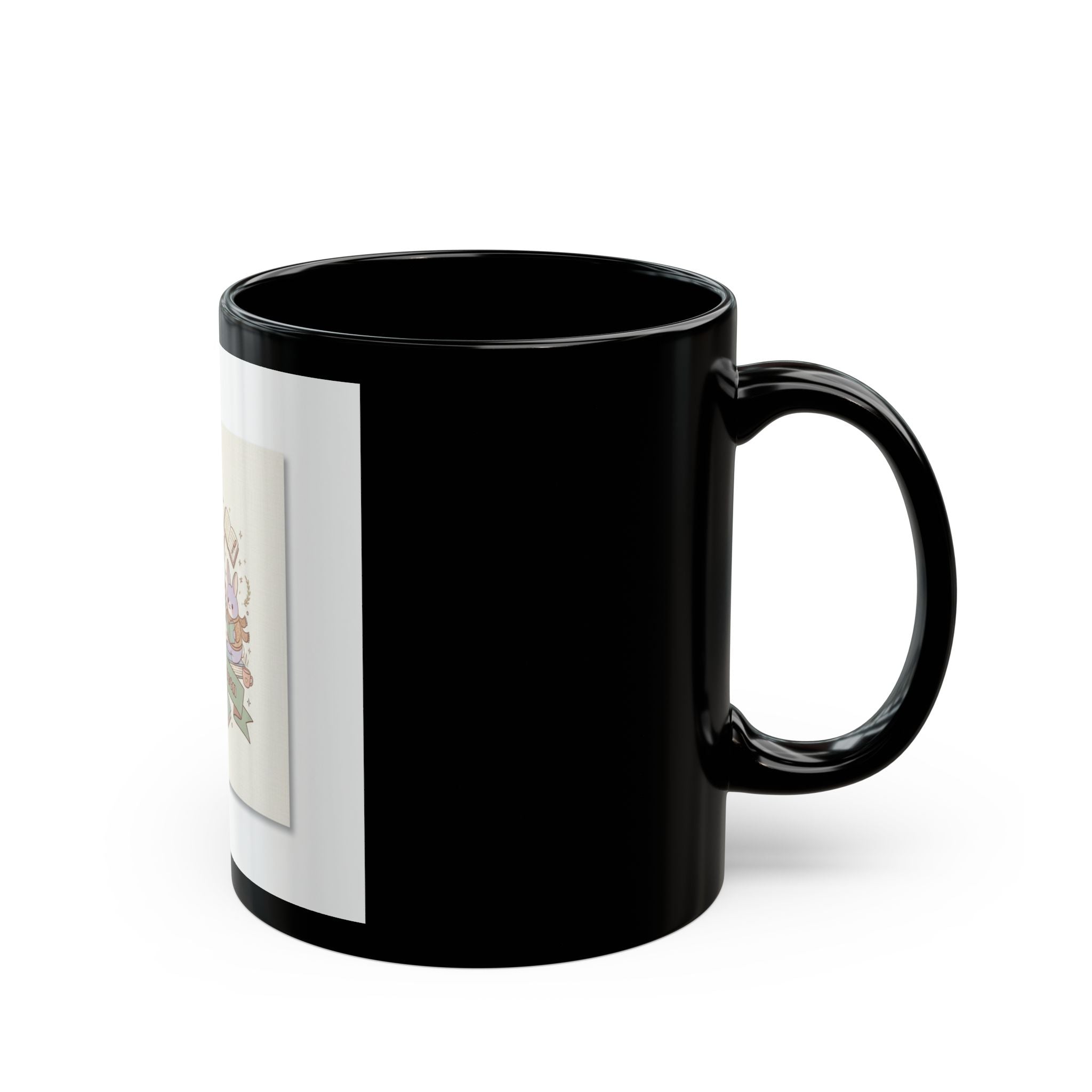 Campus Queen Bunny Black Mug 11oz