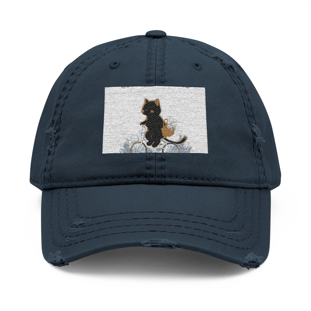 "JUST KEEP GOING" Black Cat Dad Hat | College Girl Gift | Fashion | KayKay Classics