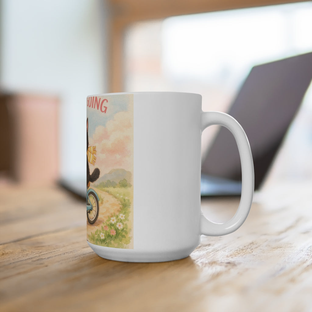 JUST KEEP GOING Cat Mug 15oz