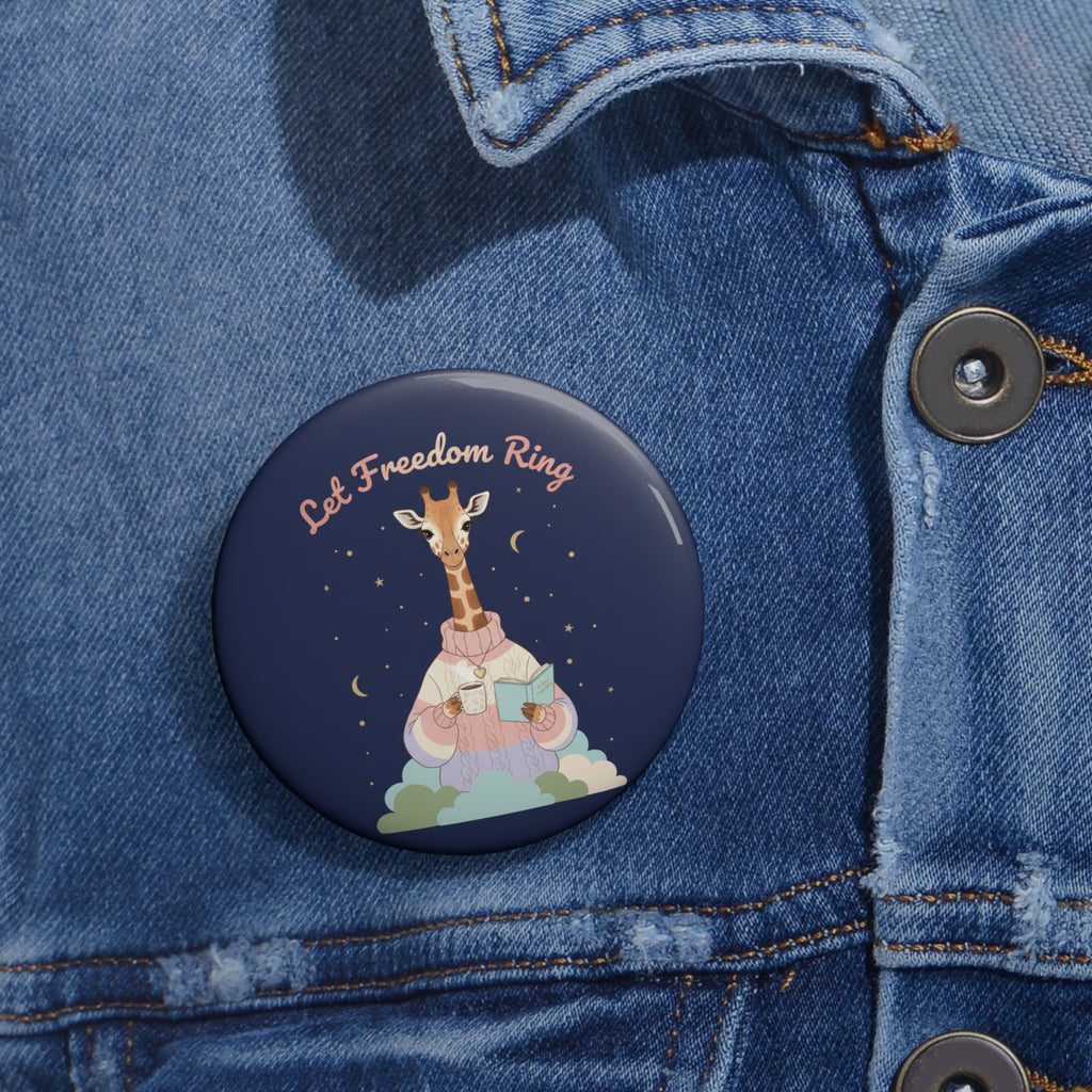 Giraffe Pin Button – Let Freedom Ring