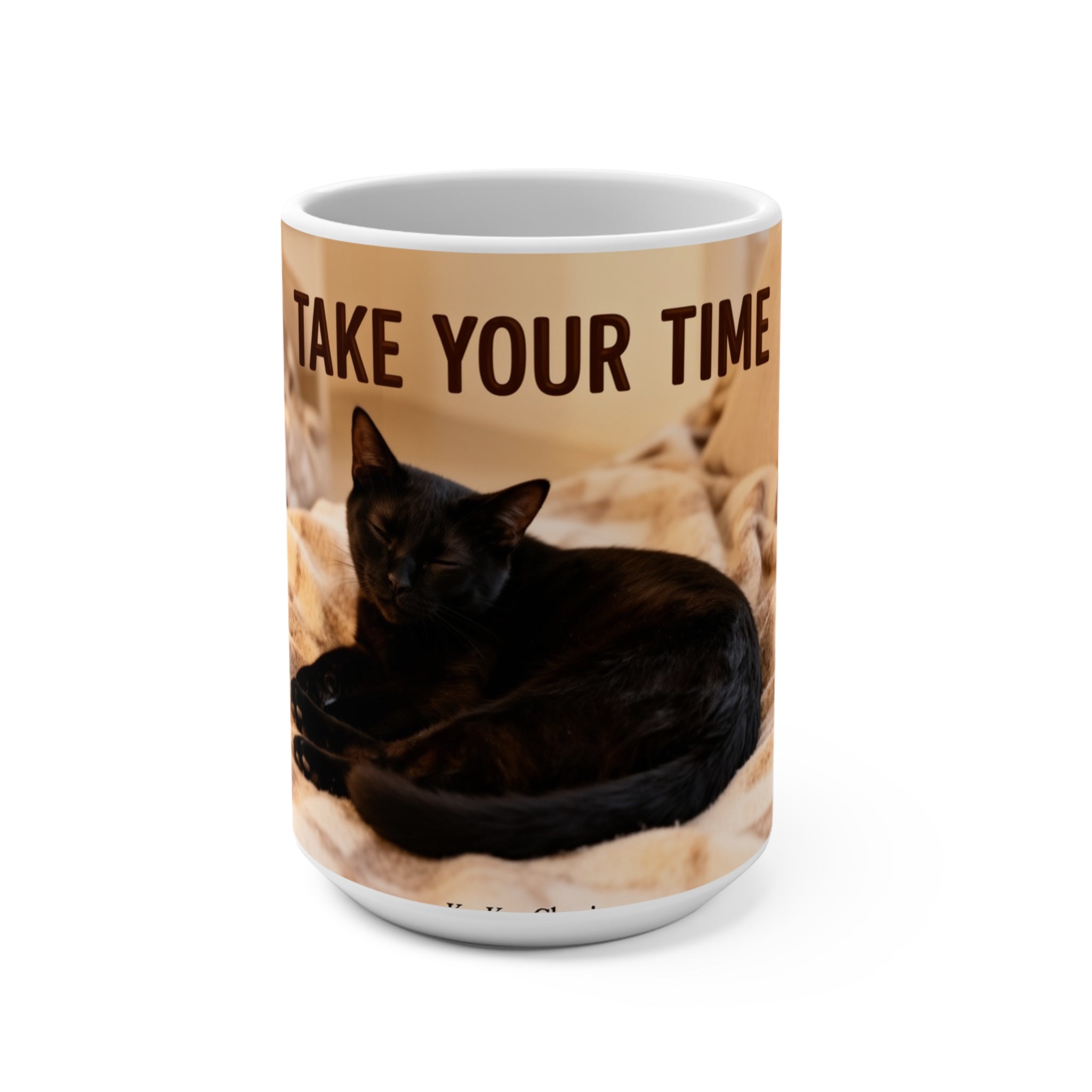 TAKE YOUR TIME Cat Mug 15oz