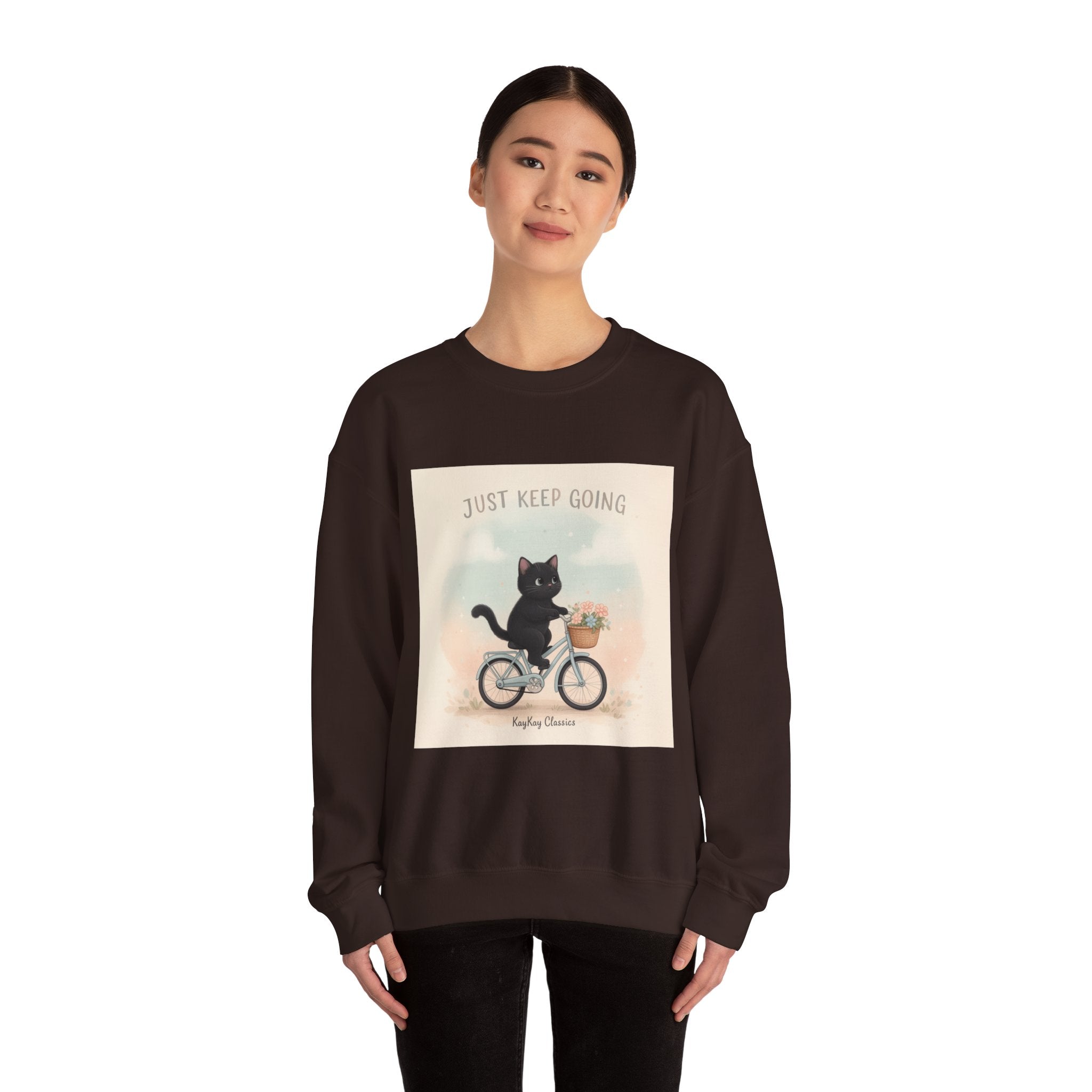 "Design" Black Cat Crewneck | College Girl Gift | Fashion | KayKay Classics