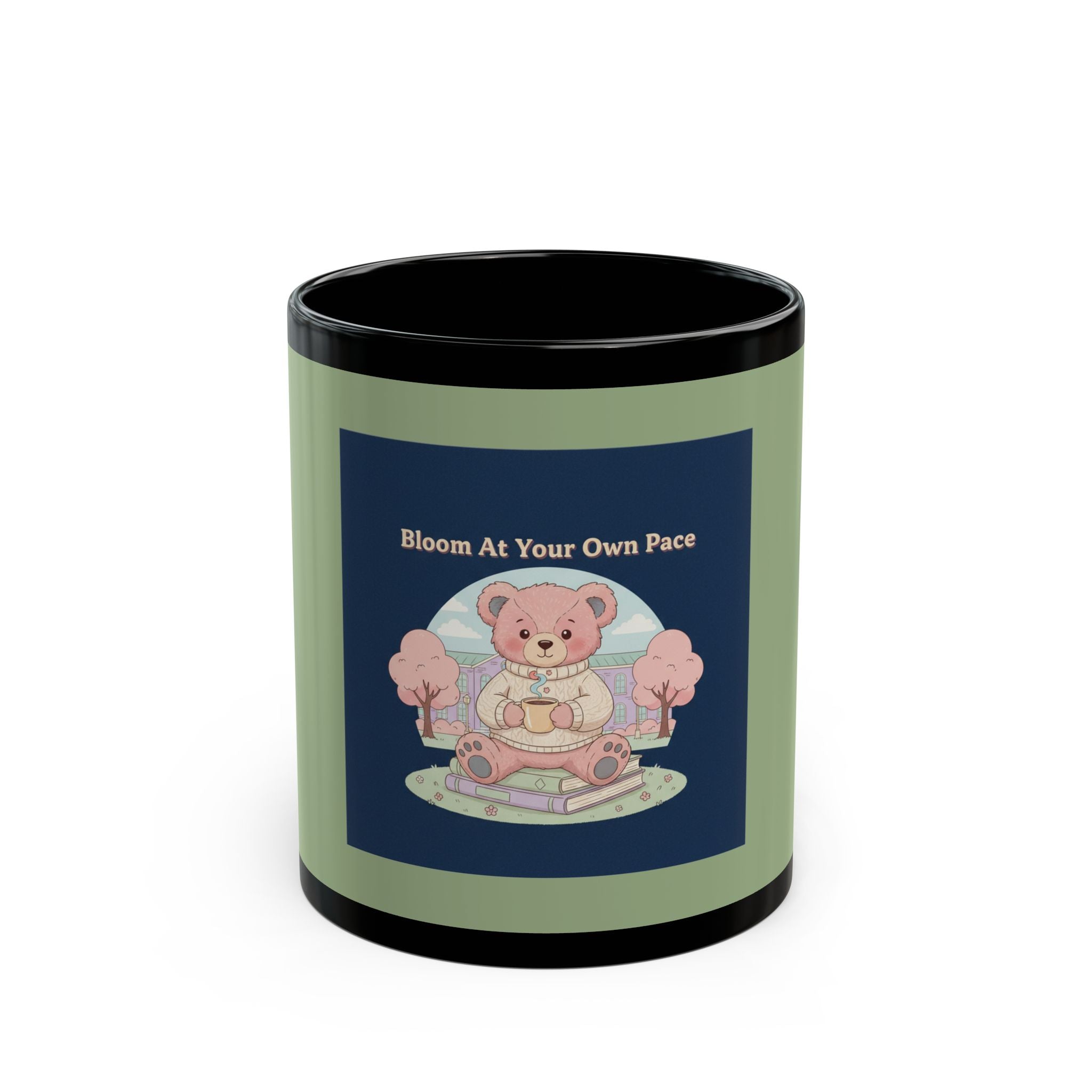 Bear Black Mug 11oz – Bloom at Your Own Pace