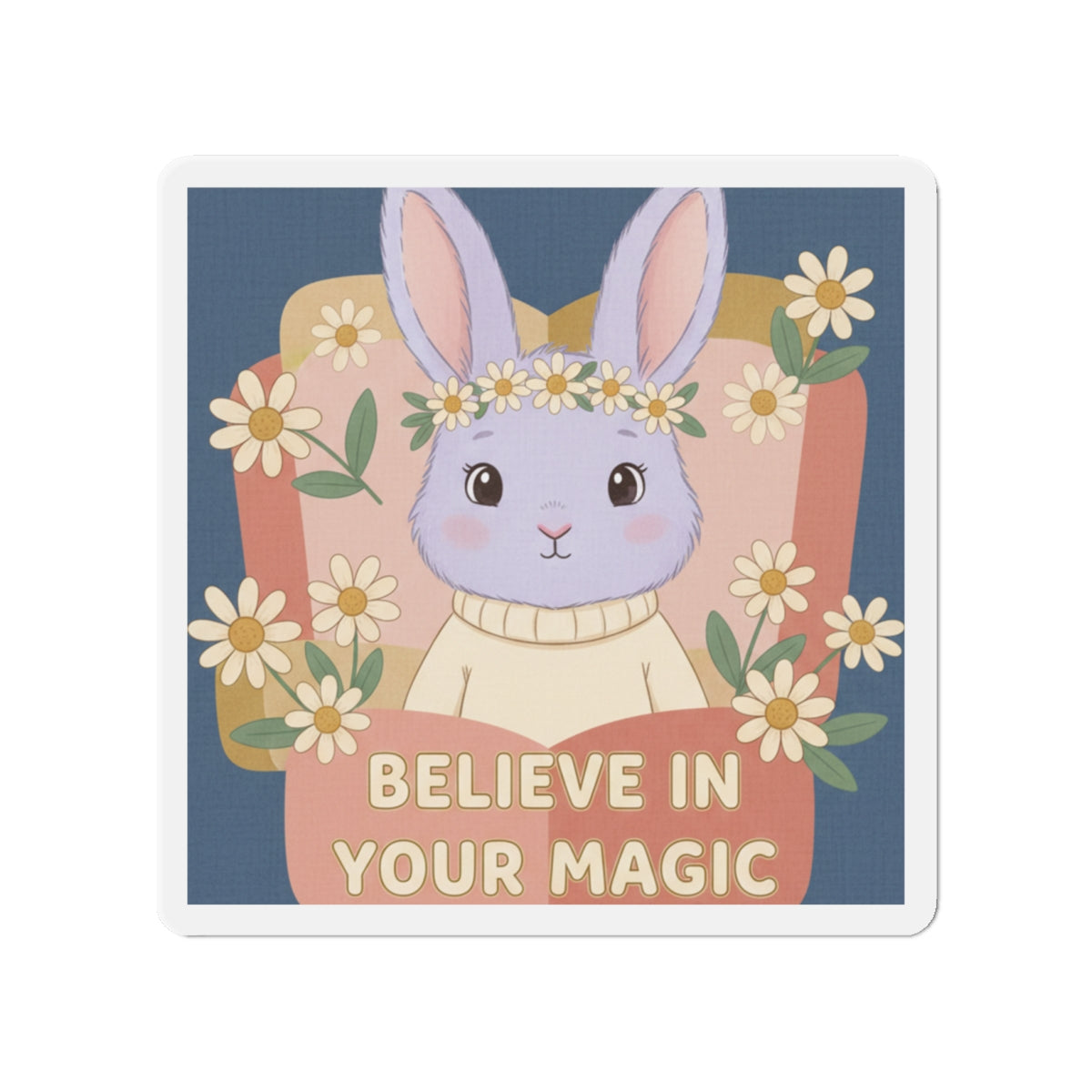 Bunny Die-Cut Magnet – Believe in Your Magic