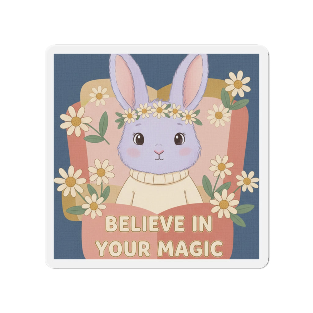 Bunny Die-Cut Magnet – Believe in Your Magic