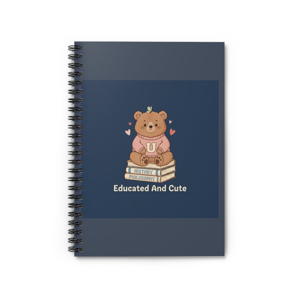 Bear Spiral Notebook – Educated and Cute