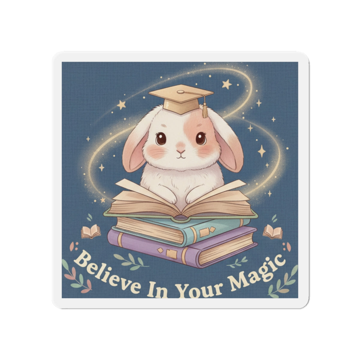 Bunny Die-Cut Magnet – Believe in Your Magic