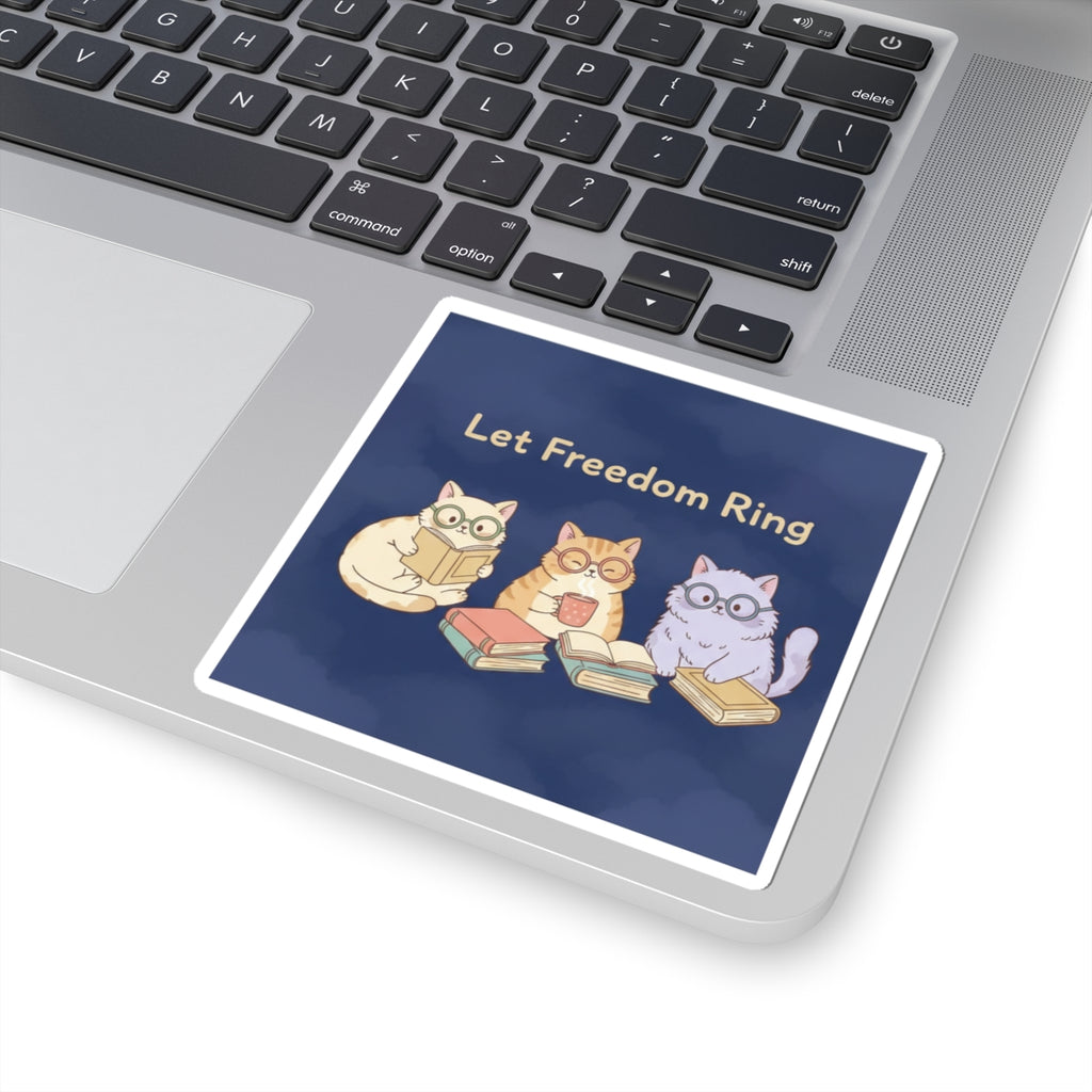 Cats With Glasses Kiss-Cut Sticker – Let Freedom Ring