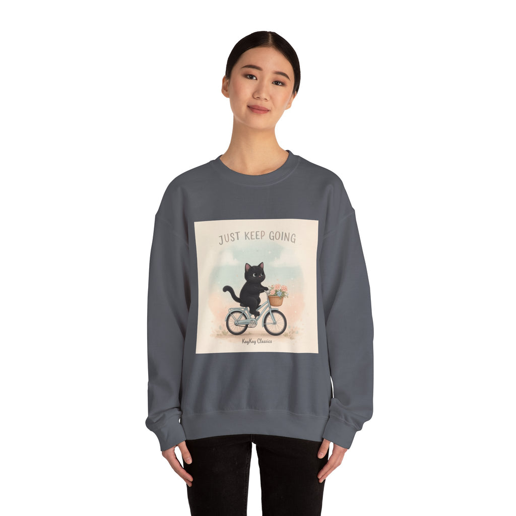 "Design" Black Cat Crewneck | College Girl Gift | Fashion | KayKay Classics