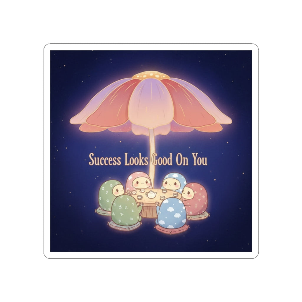 Tiny Chibi Creatures Kiss-Cut Sticker – Success Looks Good on You