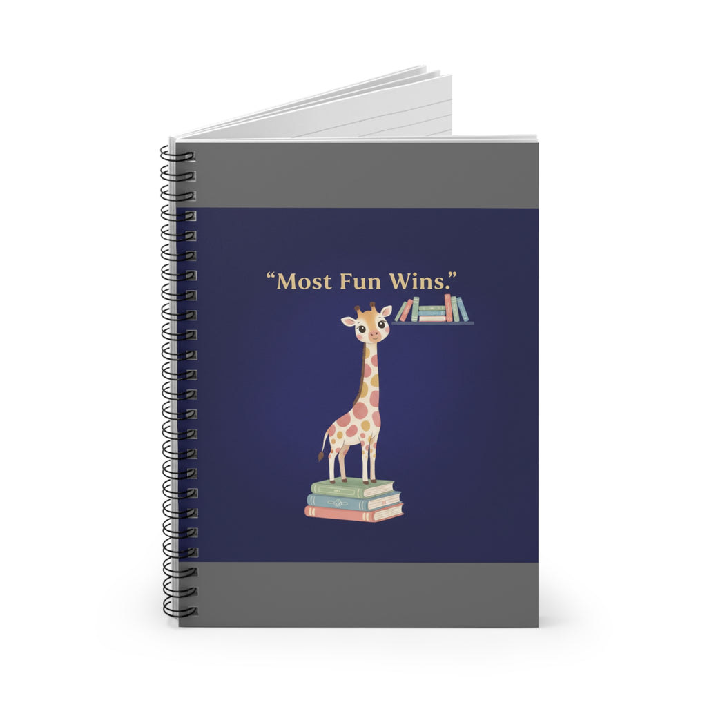 Giraffe Spiral Notebook – Most Fun Wins