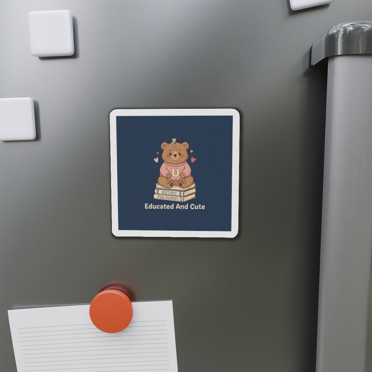 Bear Die-Cut Magnet – Educated and Cute