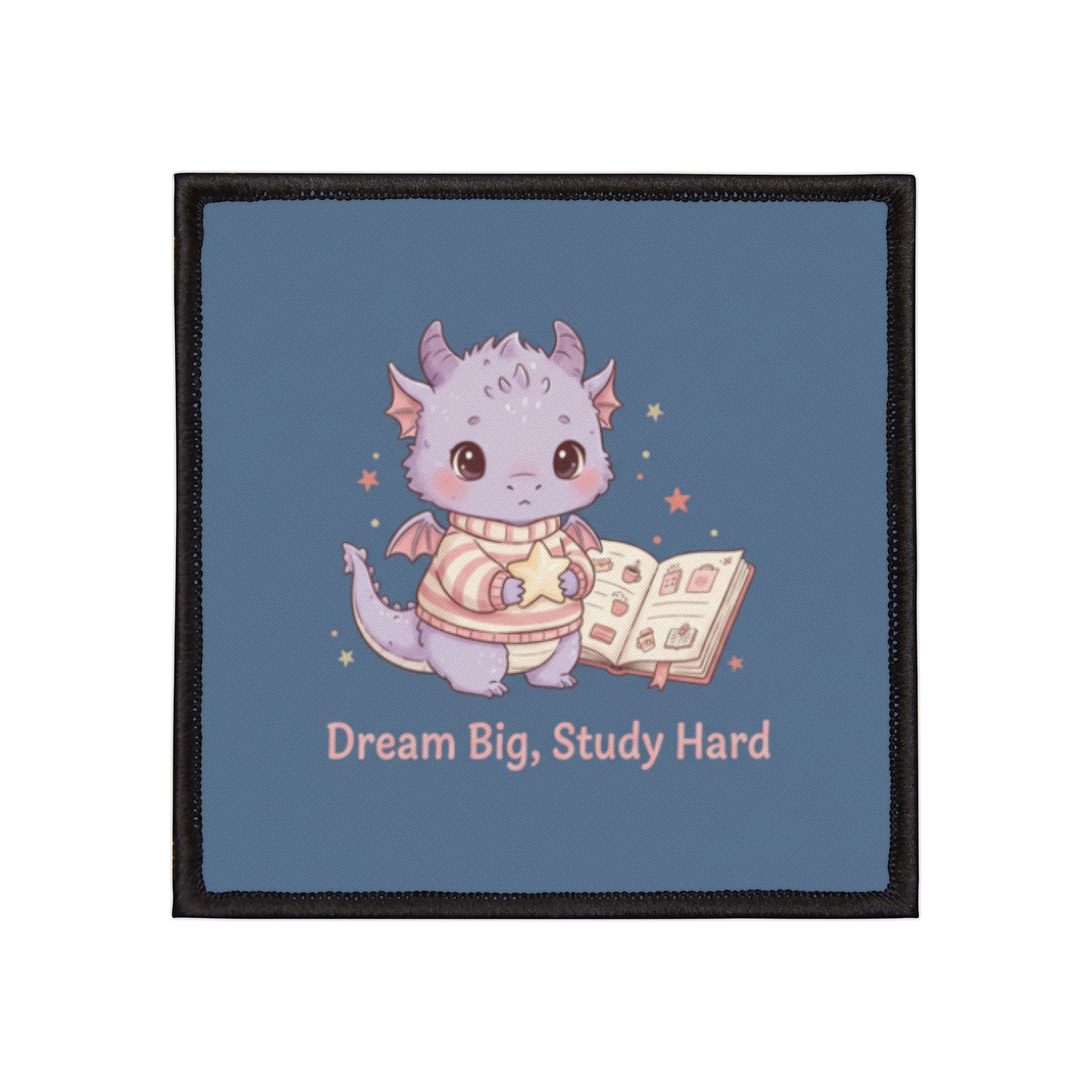 Dragon Iron-On Patch – Dream Big Study Hard