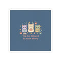 Cats With Glasses Kiss-Cut Sticker – You Are Allowed to Grow Slowly