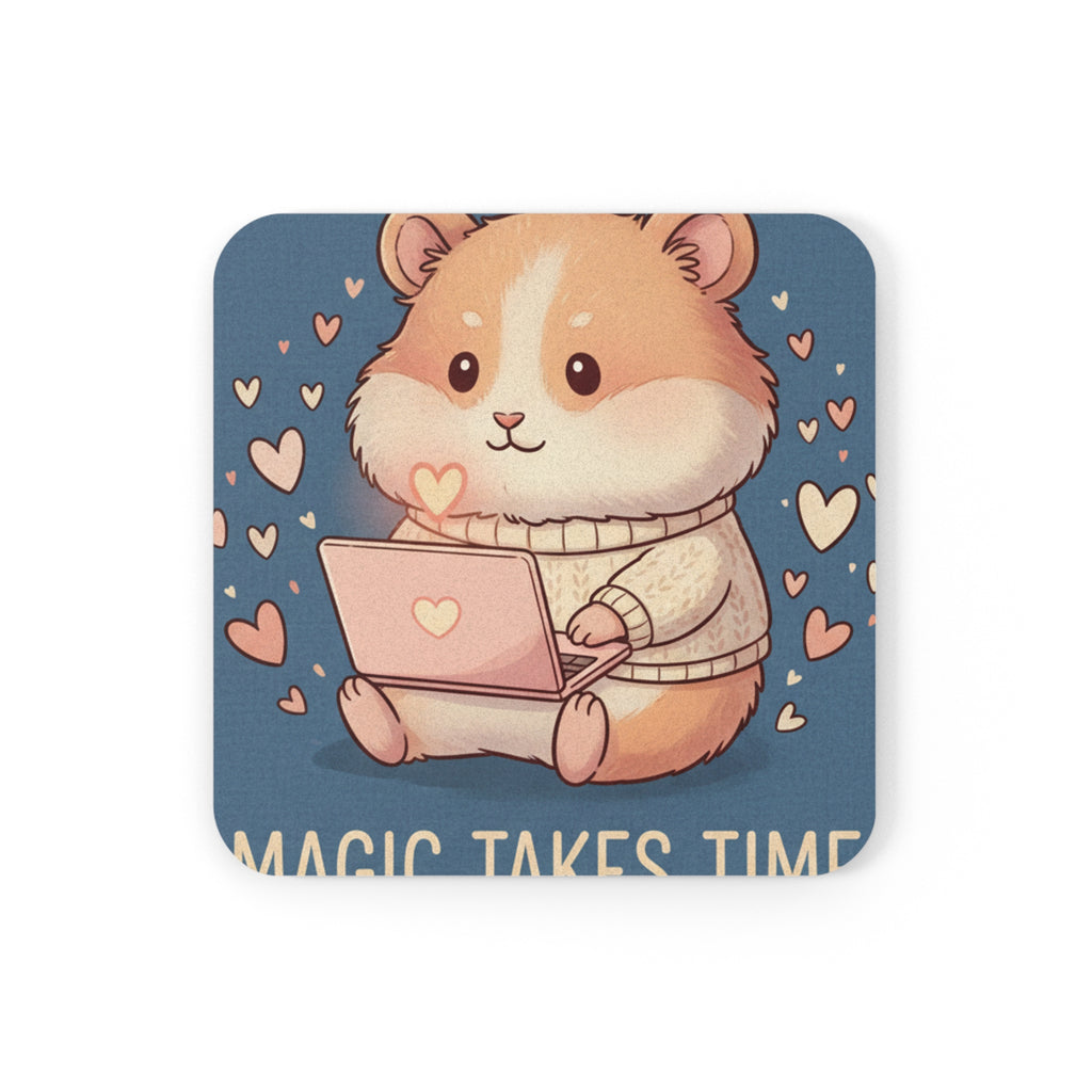 Hamster Cork Coaster – Magic Takes Time