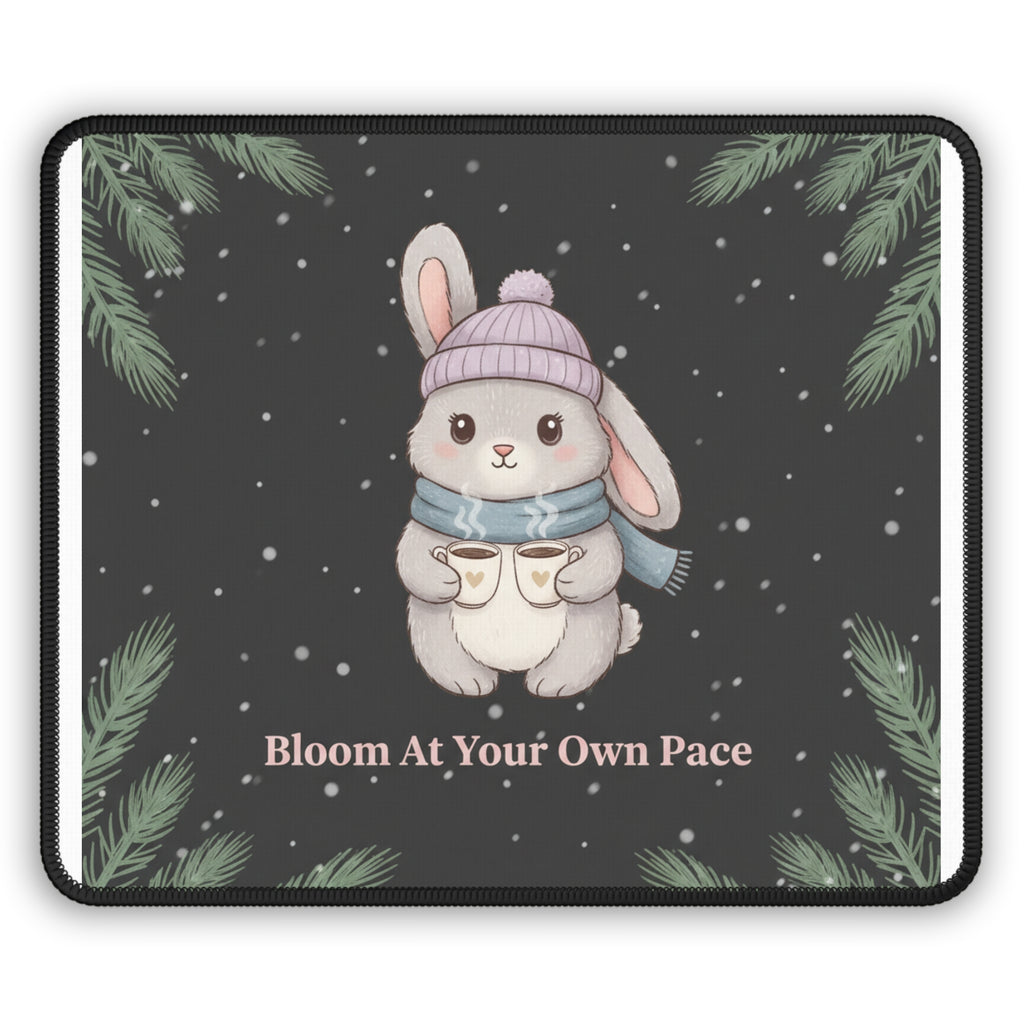 Bunny Mouse Pad – Bloom at Your Own Pace