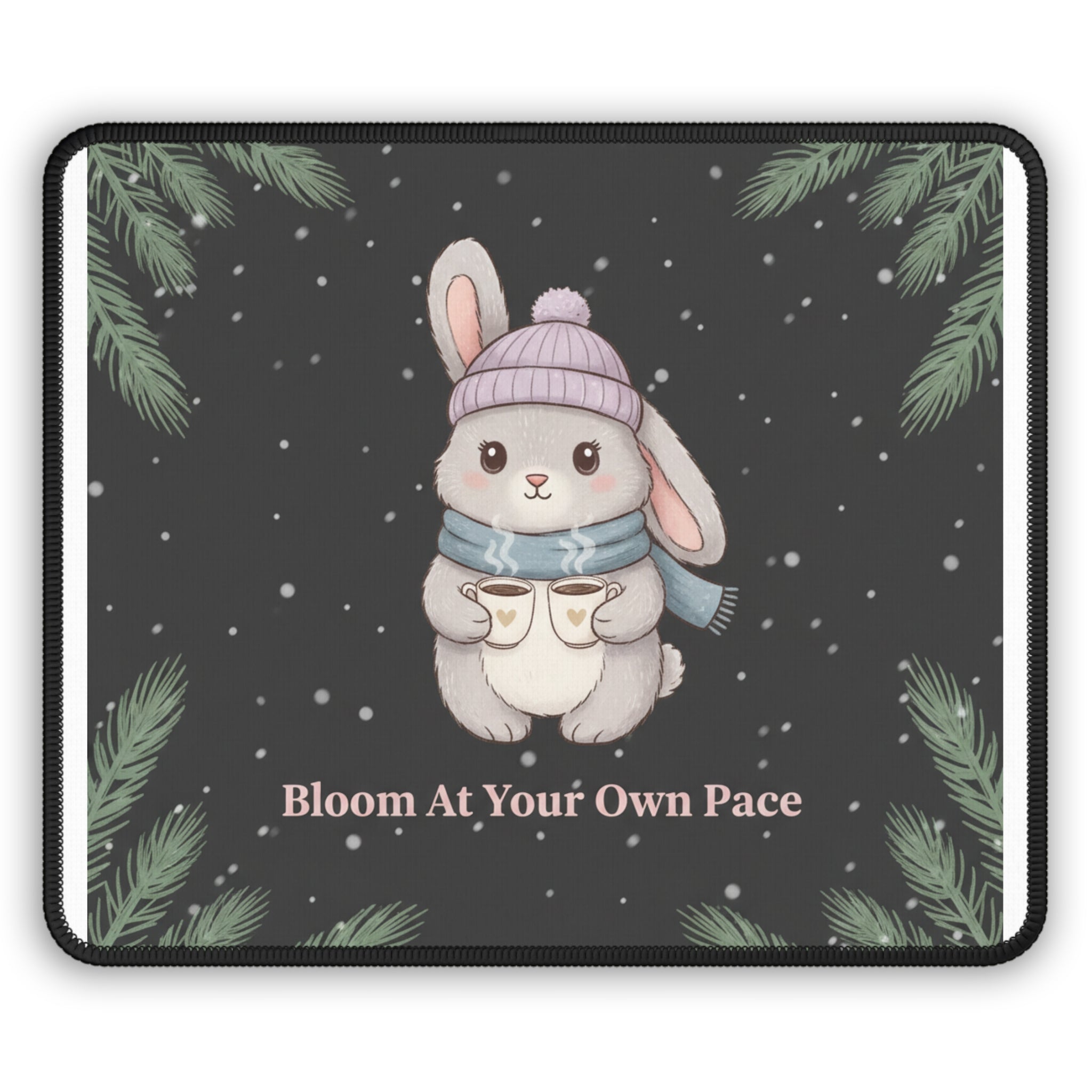Bunny Mouse Pad – Bloom at Your Own Pace