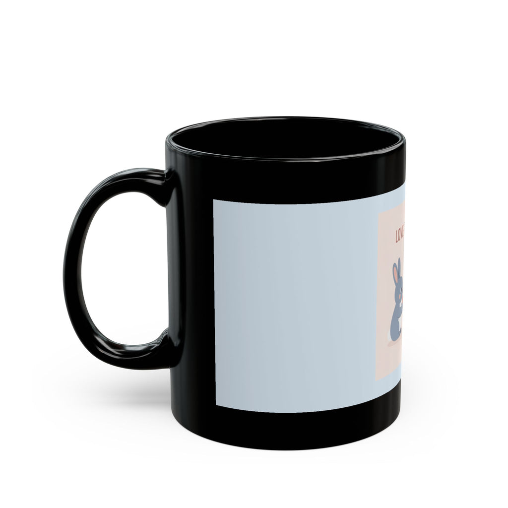 "LOVE CAN BE SOFT" Black Cat Black Mug | College Girl Gift | Fashion | KayKay Classics