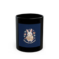 Bunny Black Mug 11oz – Educated and Cute