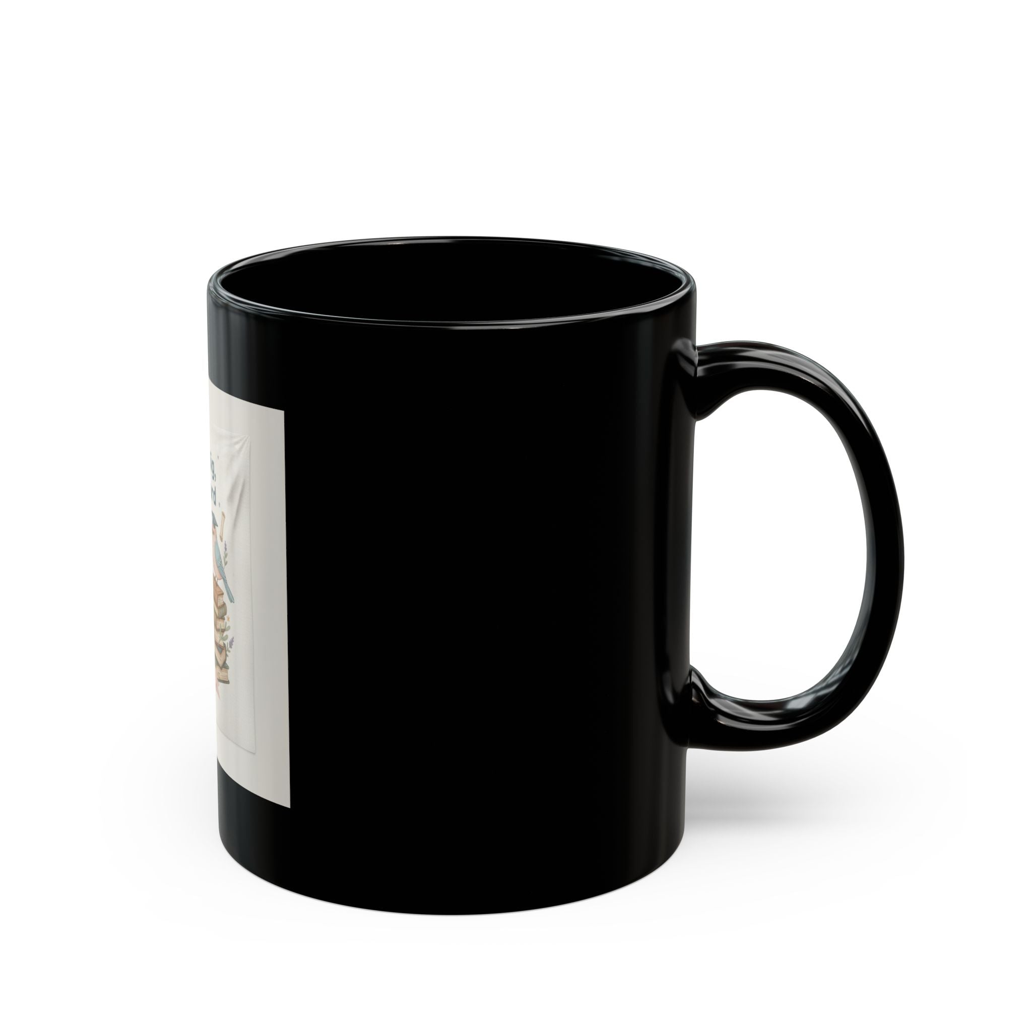 Dream Big, Study Hard Birds Black Mug 11oz