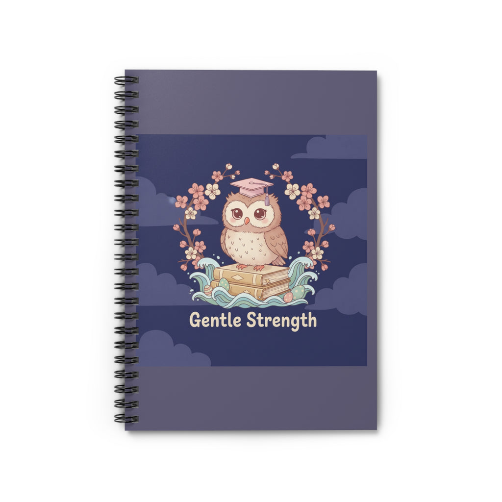 Owl Spiral Notebook – Gentle Strength