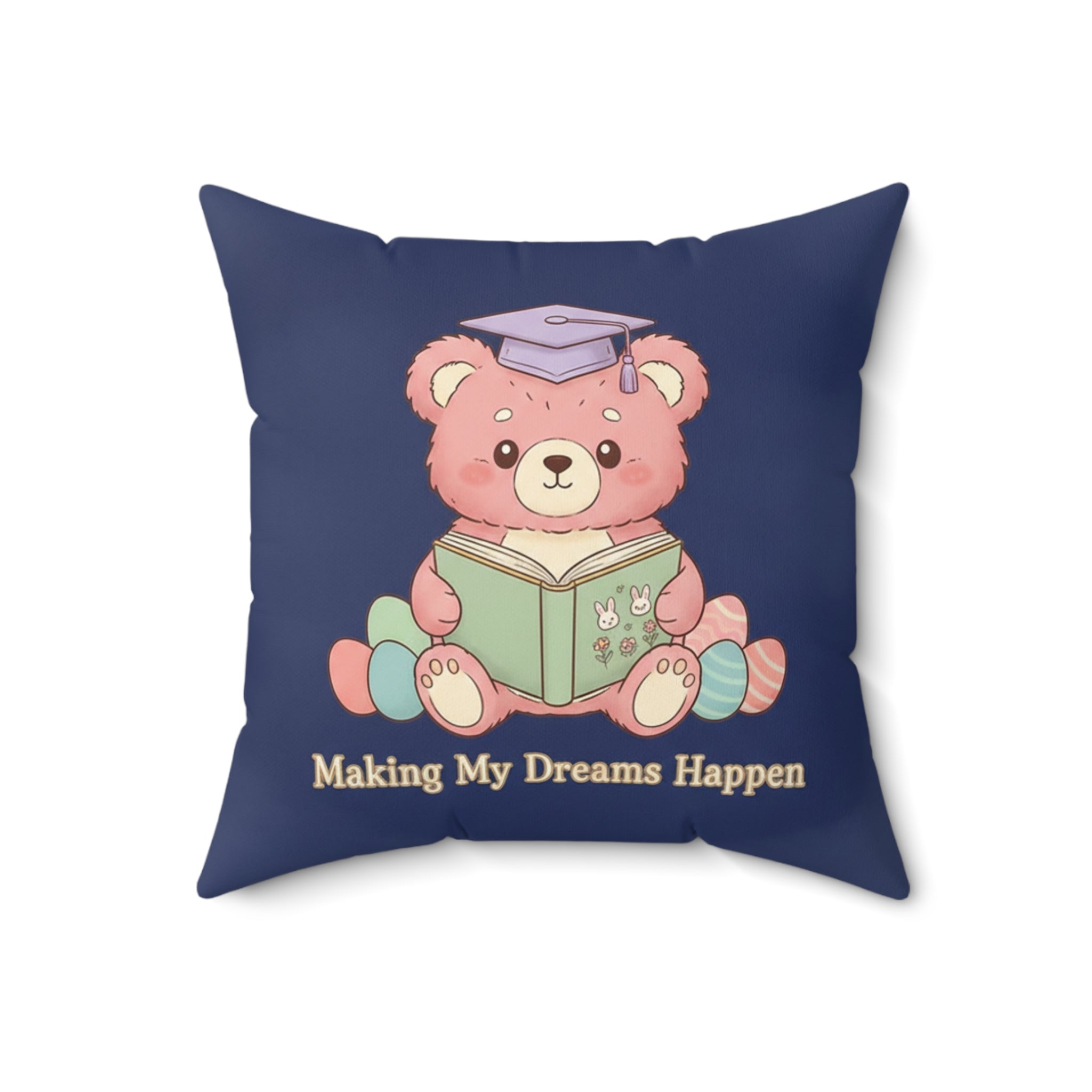Bear Square Pillow – Making My Dreams Happen