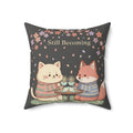 Cat Square Pillow – Still Becoming