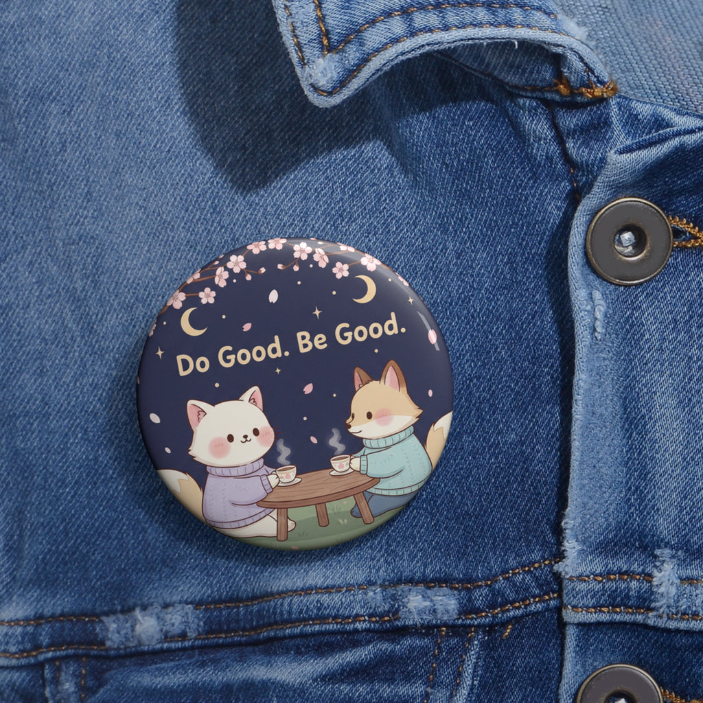 Cat Pin Button – Do Good Be Good